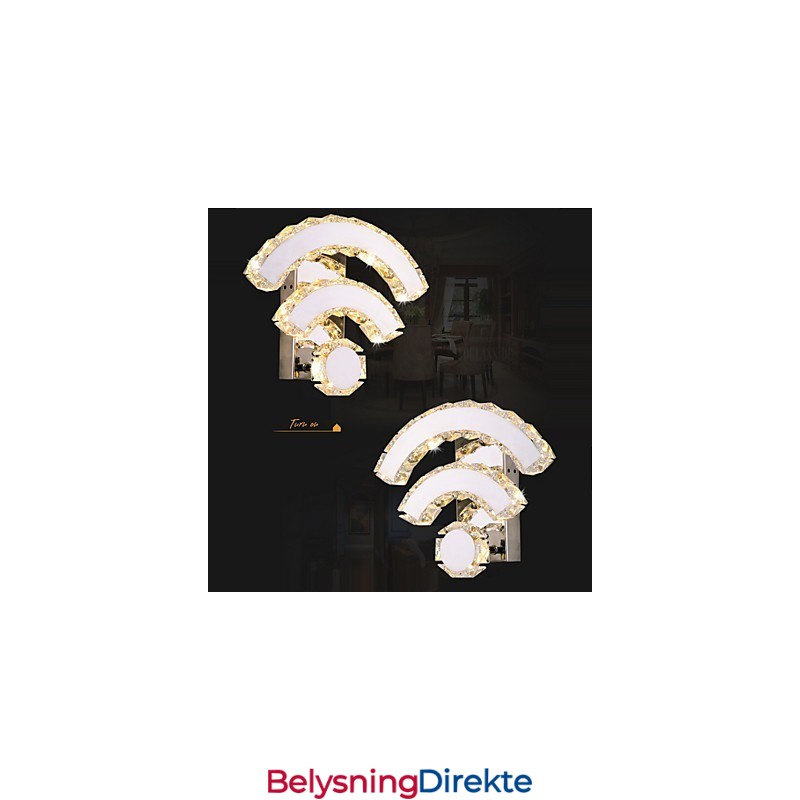 Krystall Vegglampe Krystall Moderne Samtidsstil Seng Stue Hotell Metall