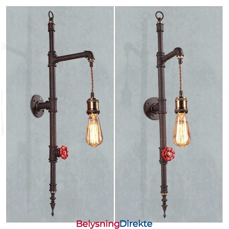 Rørveggen Til En Landlig Kreativ Retro Rakettvegglampe