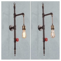 Rørveggen Til En Landlig Kreativ Retro Rakettvegglampe