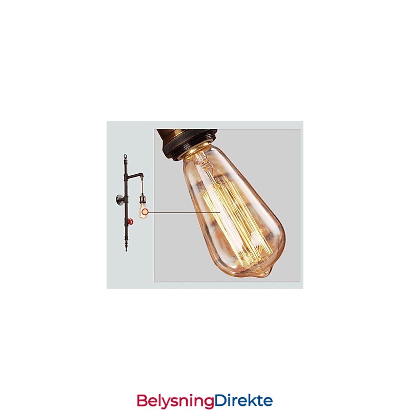 Rørveggen Til En Landlig Kreativ Retro Rakettvegglampe