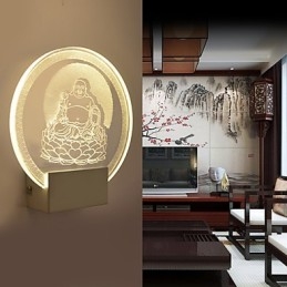 Akryl Vegglampe Pvc Lampelampe Chip Moderne Samtids Metall