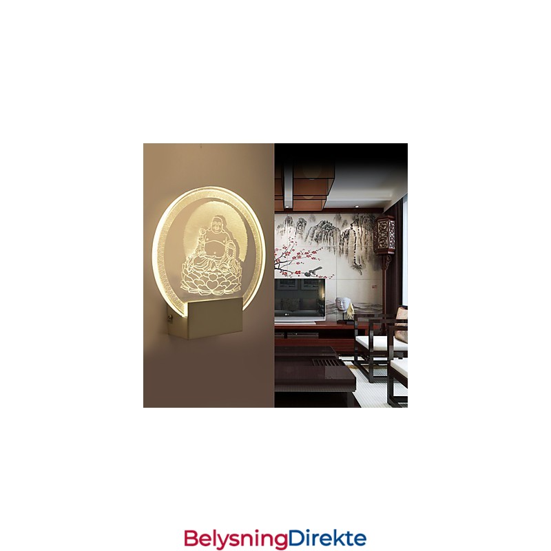 Akryl Vegglampe Pvc Lampelampe Chip Moderne Samtids Metall