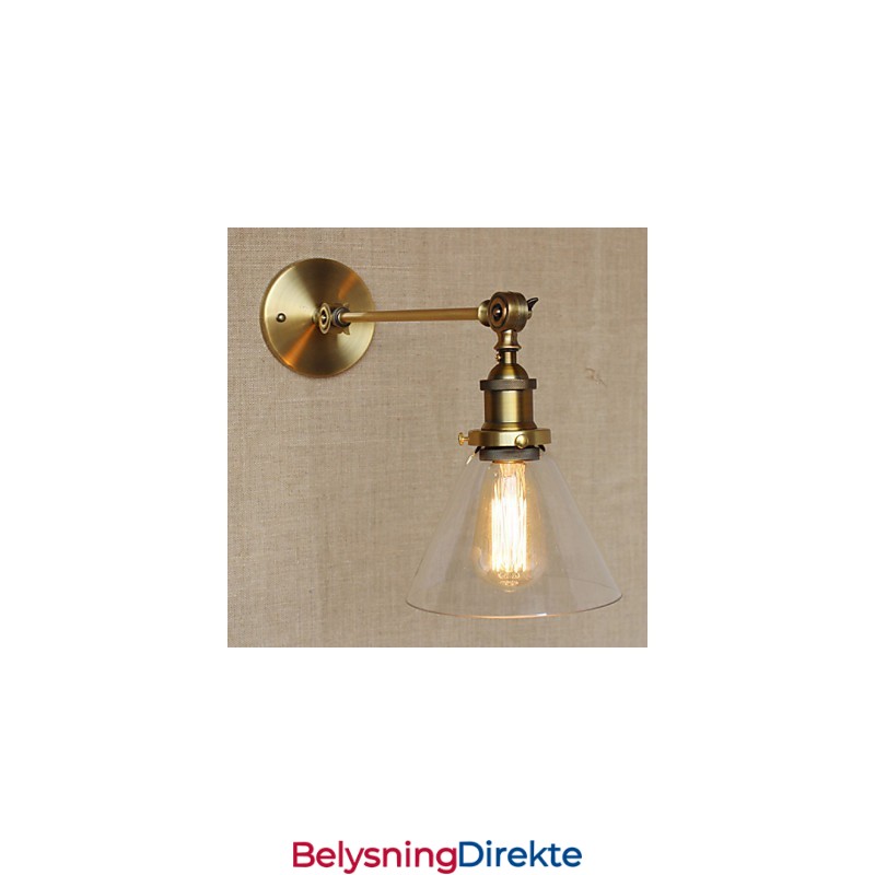 Jern, Glass, Bronse, Messing, Arm, Stil, Retro, Kreativ, Amerikansk, Landlig, Hall, Soverom, Vegglampe