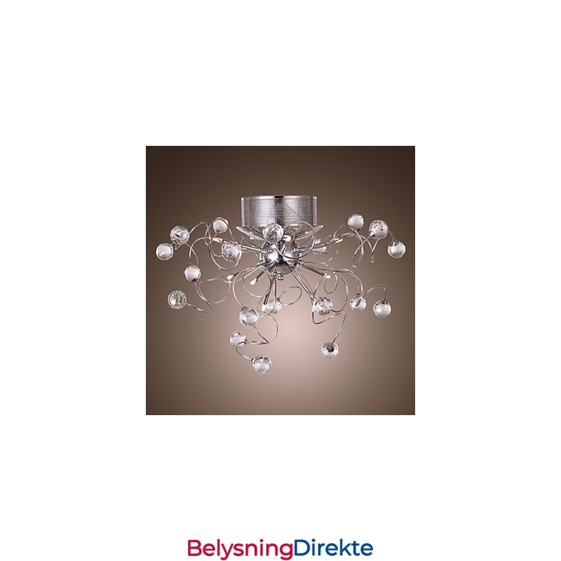 Lysekrone I Krystall, Moderne Design, 9 Lys