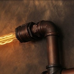 Vegglampe Vegglampe 6 Lys Bronsefinish Industriell Stil Rustikk Hytte Metall