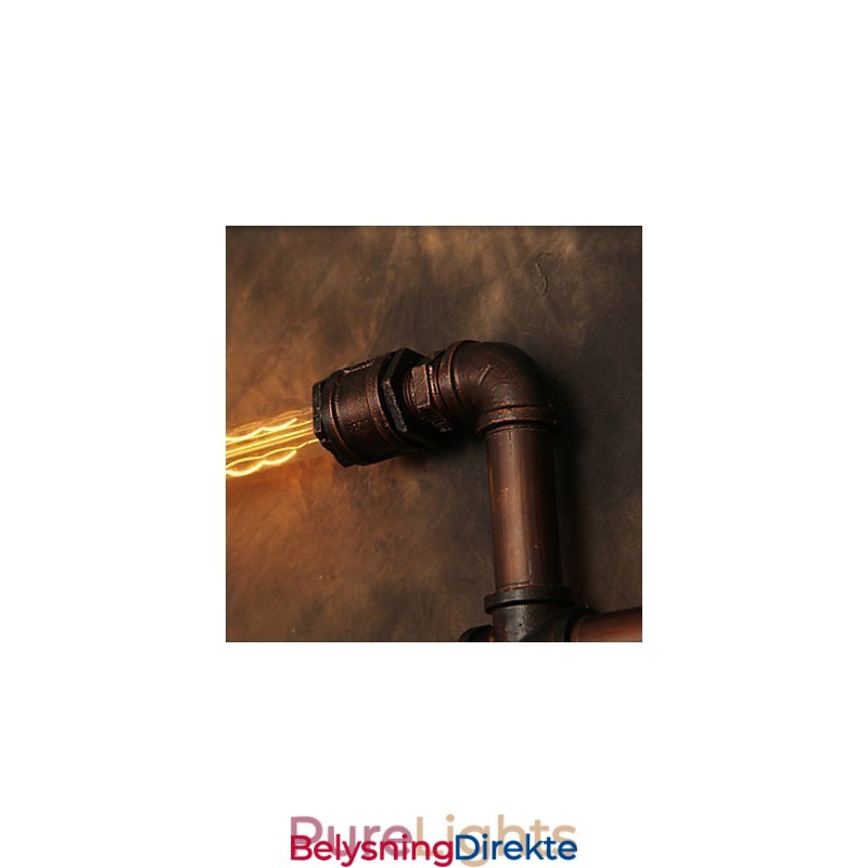 Vegglampe Vegglampe 6 Lys Bronsefinish Industriell Stil Rustikk Hytte Metall