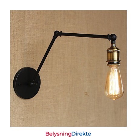 En Enkel, Moderne Amerikansk Landlig Variant Uten Speil, Vegglampeskjerm Med Jernarm