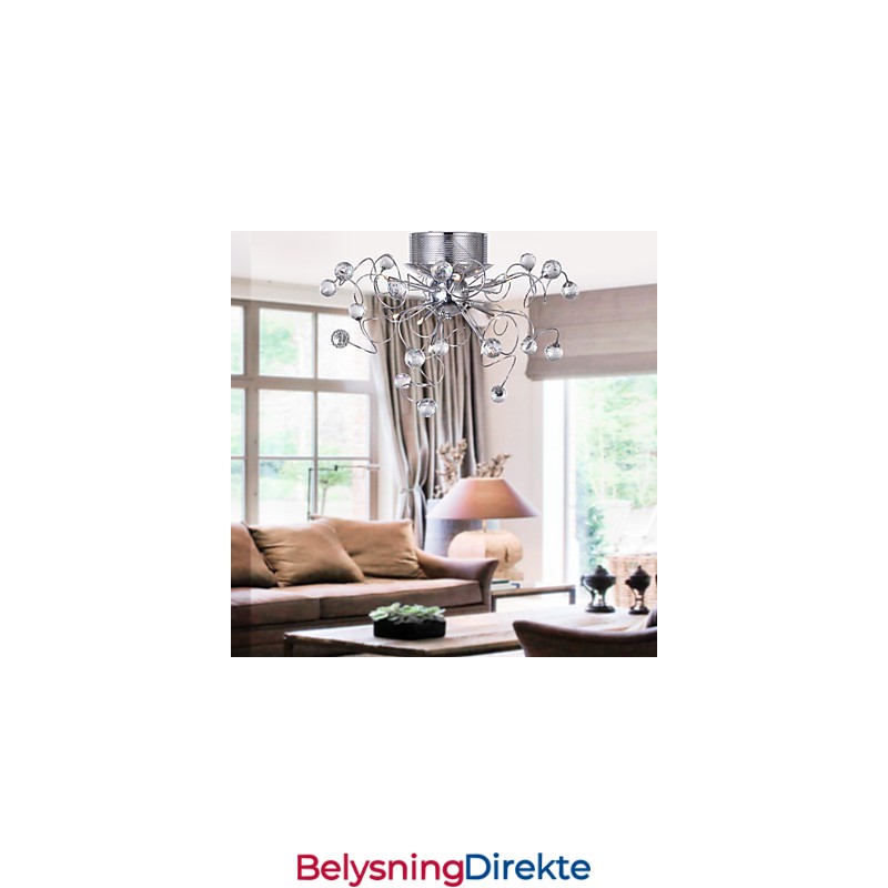 Lysekrone I Krystall, Moderne Design, 9 Lys