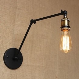 En Enkel, Moderne Amerikansk Landlig Variant Uten Speil, Vegglampeskjerm Med Jernarm