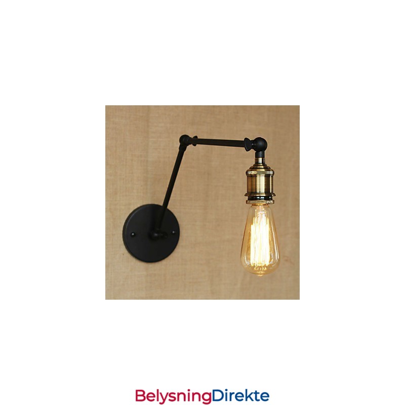 En Enkel, Moderne Amerikansk Landlig Variant Uten Speil, Vegglampeskjerm Med Jernarm