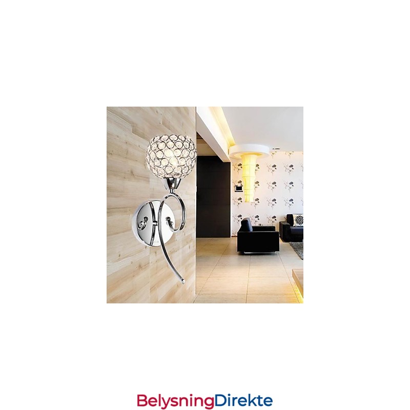 Krystallvegglampe 1 Lys Kreativ Jernmaling