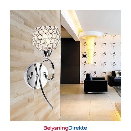 Krystallvegglampe 1 Lys Kreativ Jernmaling