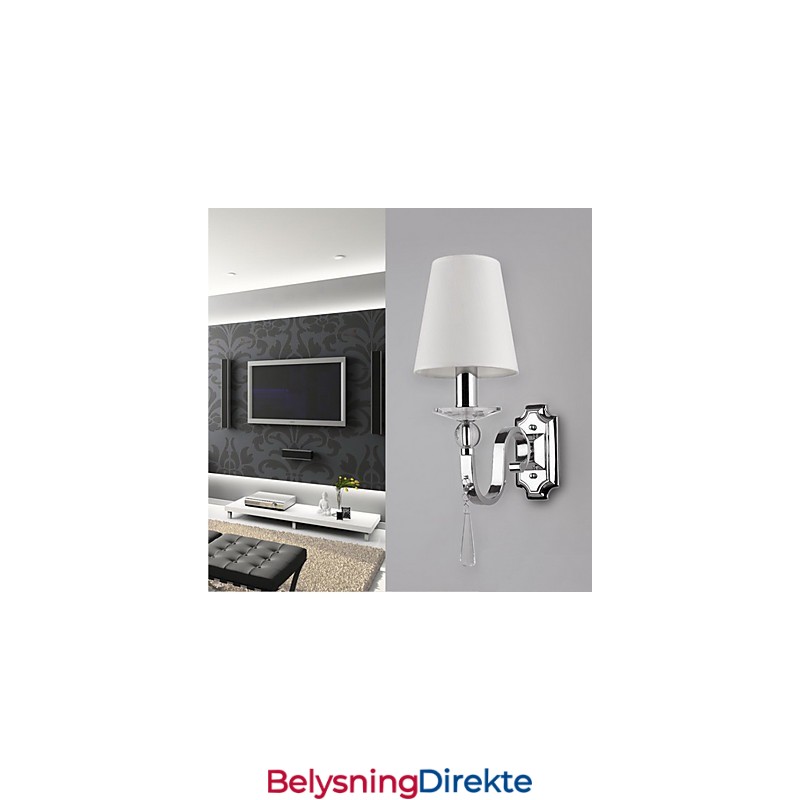 Varmhvit Vegglampe Med Krystalldråper