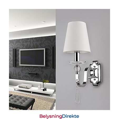 Varmhvit Vegglampe Med Krystalldråper