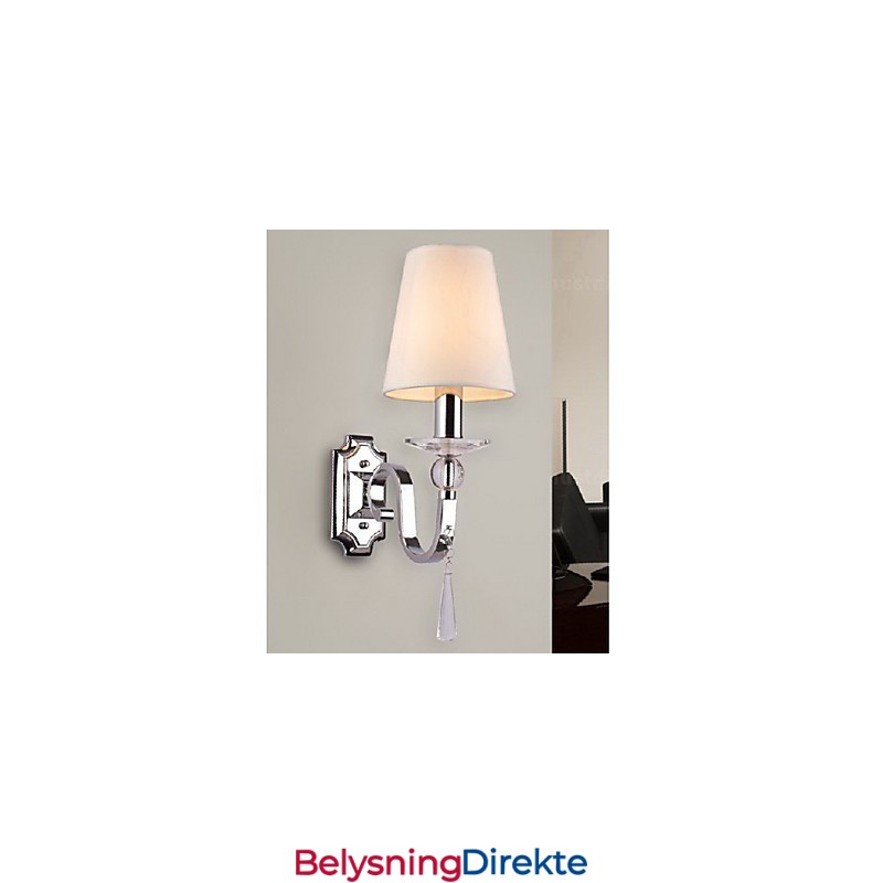 Varmhvit Vegglampe Med Krystalldråper