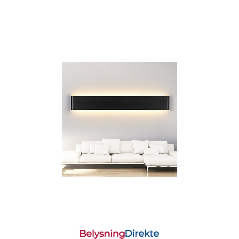 Moderne Vegglampe Innendørs Svart Hvit 72 Cm