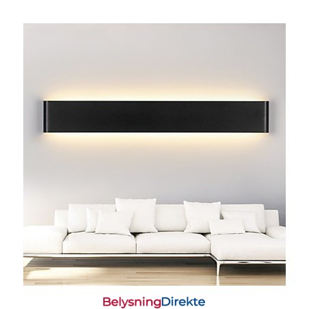 Moderne Vegglampe Innendørs Svart Hvit 72 Cm