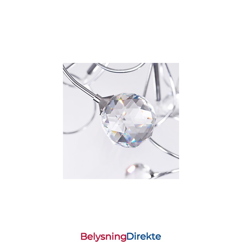 Lysekrone I Krystall, Moderne Design, 9 Lys