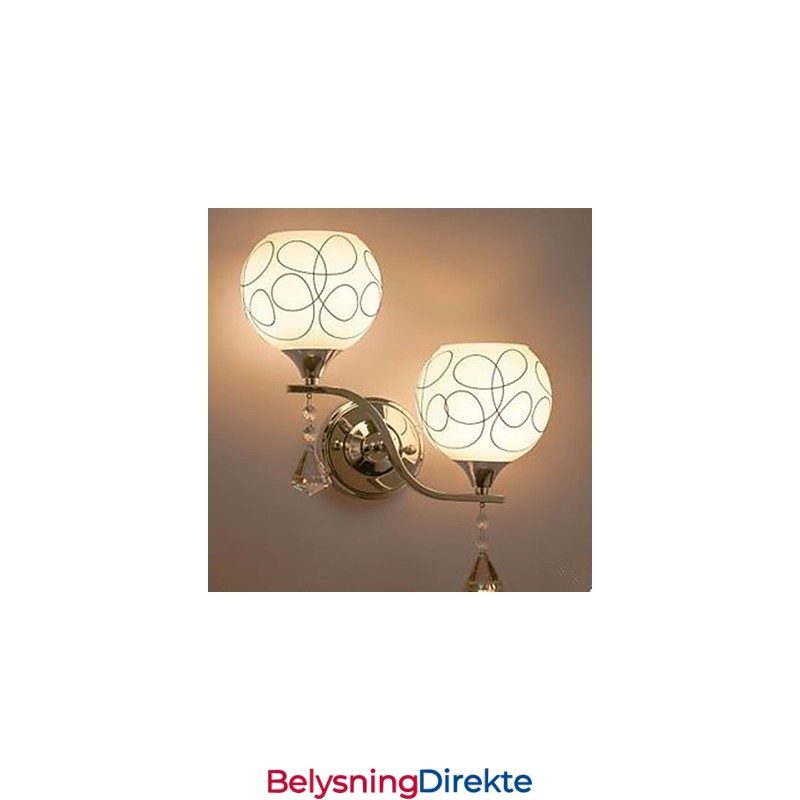 Krystallvegglampe