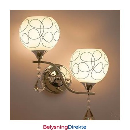 Krystallvegglampe