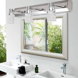 Moderne Vegglampe Med Glassbobleskjerm I Speilfrontstil