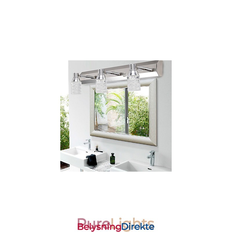 Moderne Vegglampe Med Glassbobleskjerm I Speilfrontstil