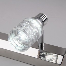 Moderne Vegglampe Med Glassbobleskjerm I Speilfrontstil