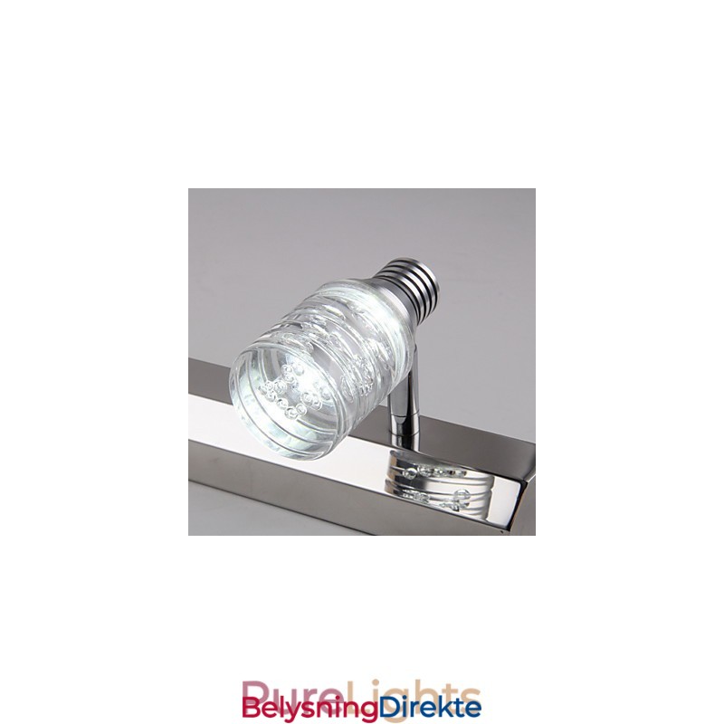 Moderne Vegglampe Med Glassbobleskjerm I Speilfrontstil