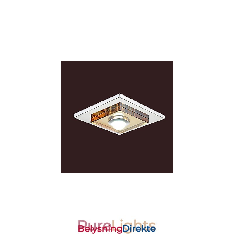 Amber Crystal Taklampe Med 1 Lyskilde, Innfelt