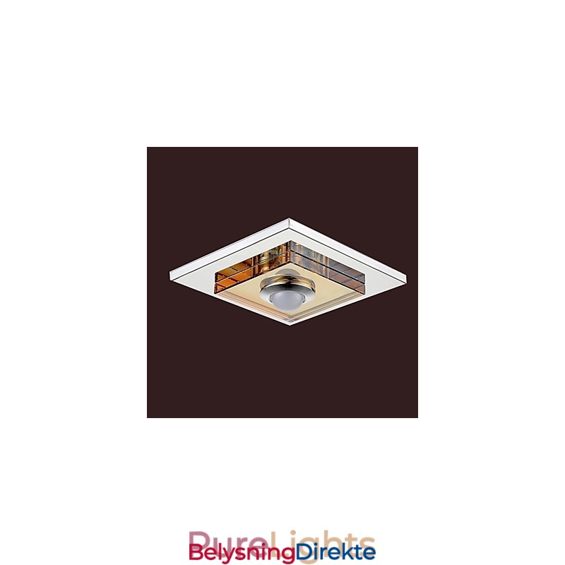 Amber Crystal Taklampe Med 1 Lyskilde, Innfelt