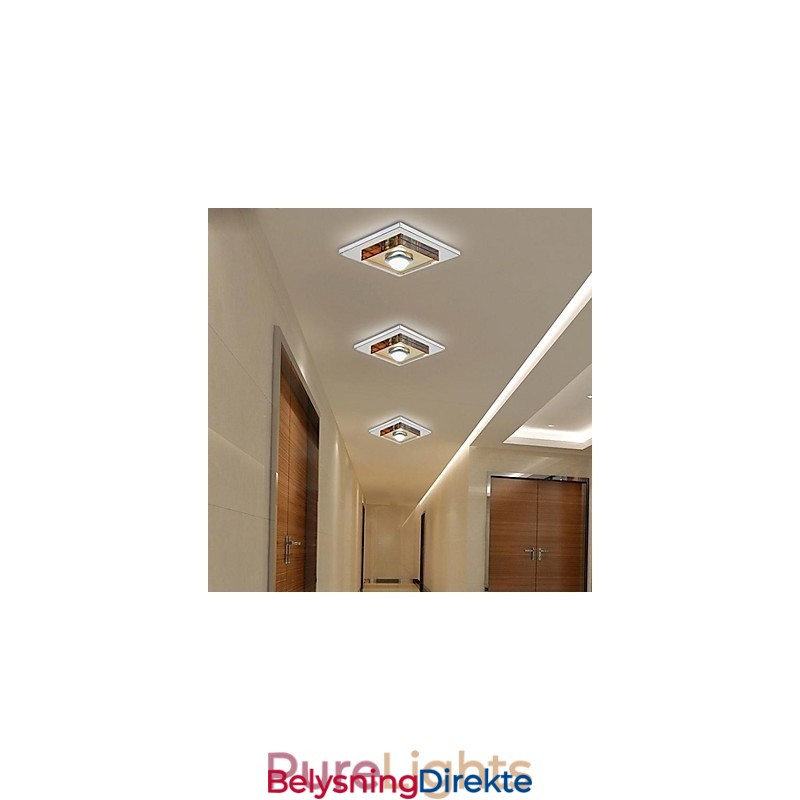 Amber Crystal Taklampe Med 1 Lyskilde, Innfelt