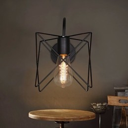 Nordisk Retro Hall Trapper Linje Vegglampe Lys