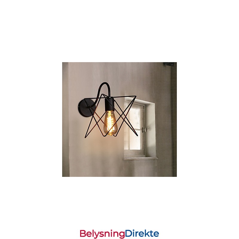 Nordisk Retro Hall Trapper Linje Vegglampe Lys