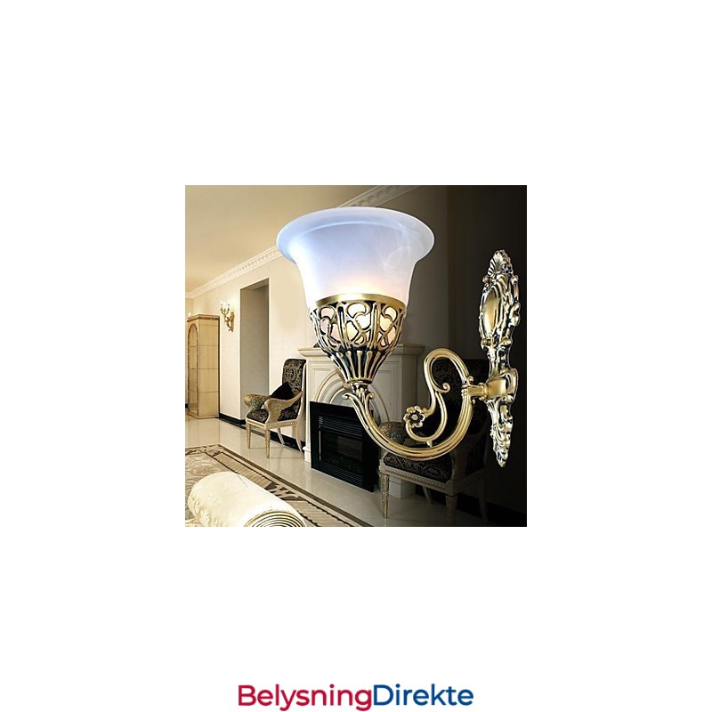 Vegglampe I Bronse, Moiré-Glass, Europeisk, Retro, Klassisk, 220V