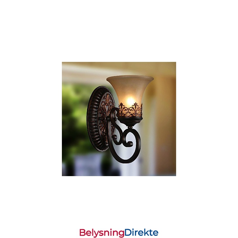 Vintage Vegglamper 1 Lys Med Harpiksglassskjerm Soverom Stue Ganglamper