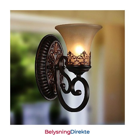 Vintage Vegglamper 1 Lys Med Harpiksglassskjerm Soverom Stue Ganglamper