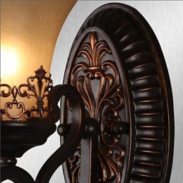 Vintage Vegglamper 1 Lys Med Harpiksglassskjerm Soverom Stue Ganglamper