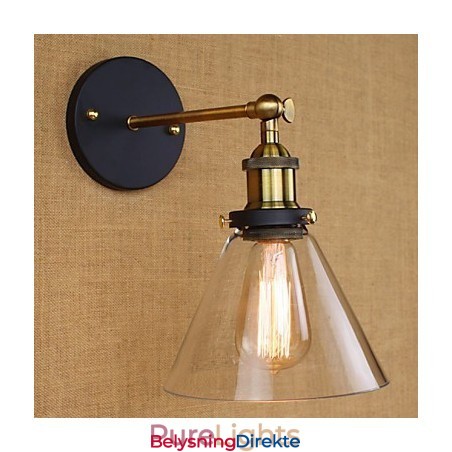 Industriell Klokketype Amerikansk Landlig Dekorativ Vegglampe