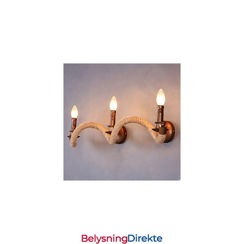 Kontraktert Balkongtrappelampe Vridd Tauvegglampe