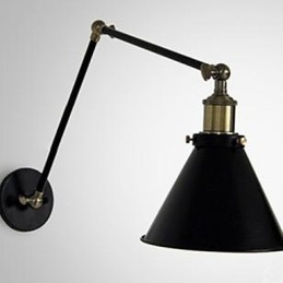 Industriell Nostalgi Personlighet Loft Svart Paraplyseksjon Dobbel Vegglampe