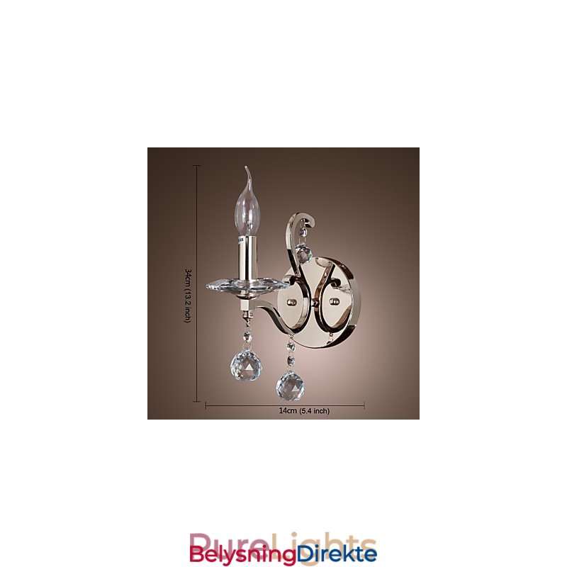 Krystalllys Vegglamper Moderne Samtids Metall