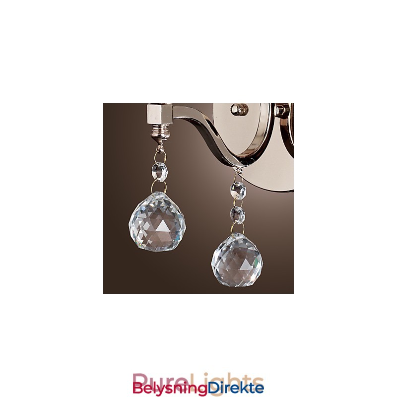 Krystalllys Vegglamper Moderne Samtids Metall