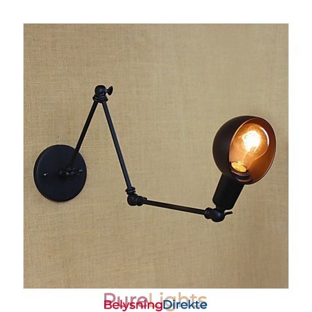 Personlighet Langarm Justerbar Vinkelstang Tre Retro Stue Lamper Belysning Dekorativ Vegglampe