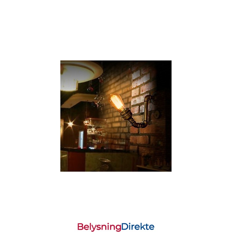 Amerikansk Landsbyloft Industriell Edison-Stil Vintage Vegglampe Retro Vannrørslampe Vegglampe