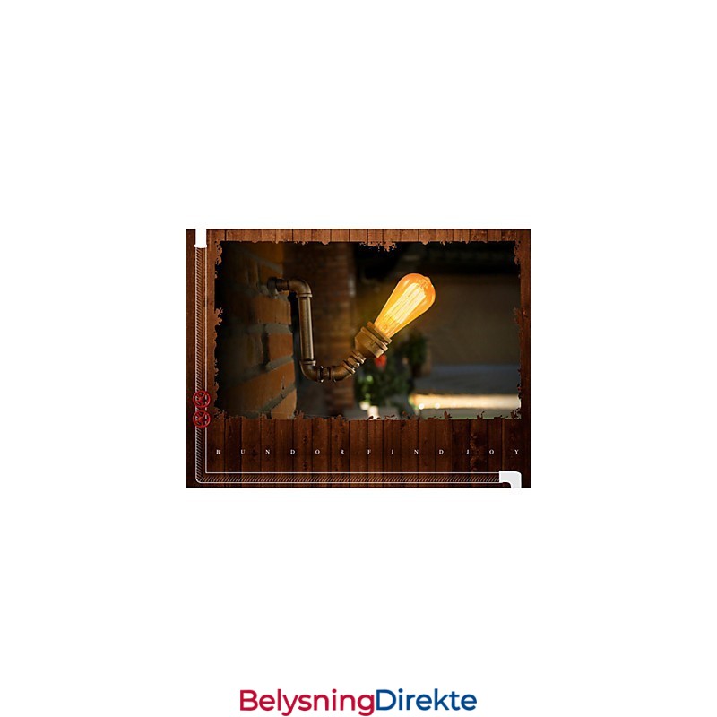 Amerikansk Landsbyloft Industriell Edison-Stil Vintage Vegglampe Retro Vannrørslampe Vegglampe