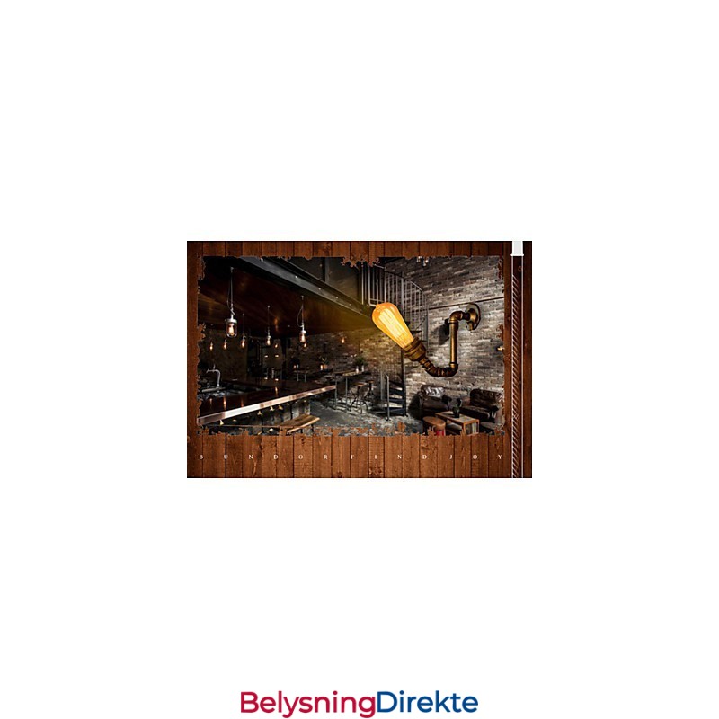 Amerikansk Landsbyloft Industriell Edison-Stil Vintage Vegglampe Retro Vannrørslampe Vegglampe