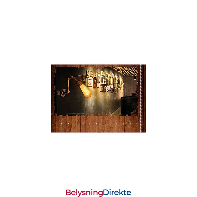 Amerikansk Landsbyloft Industriell Edison-Stil Vintage Vegglampe Retro Vannrørslampe Vegglampe