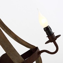 Mini-Vegglampetter I Rustikk Hyttestil I Tre, Bambus