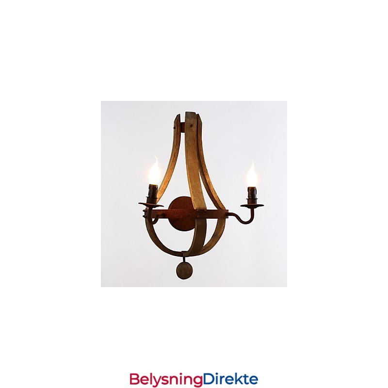 Mini-Vegglampetter I Rustikk Hyttestil I Tre, Bambus