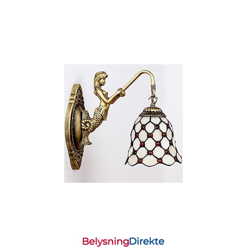 Europeisk Kontraktsfestet Landlig Kreativ Smijernsvegglampe Glasslamper